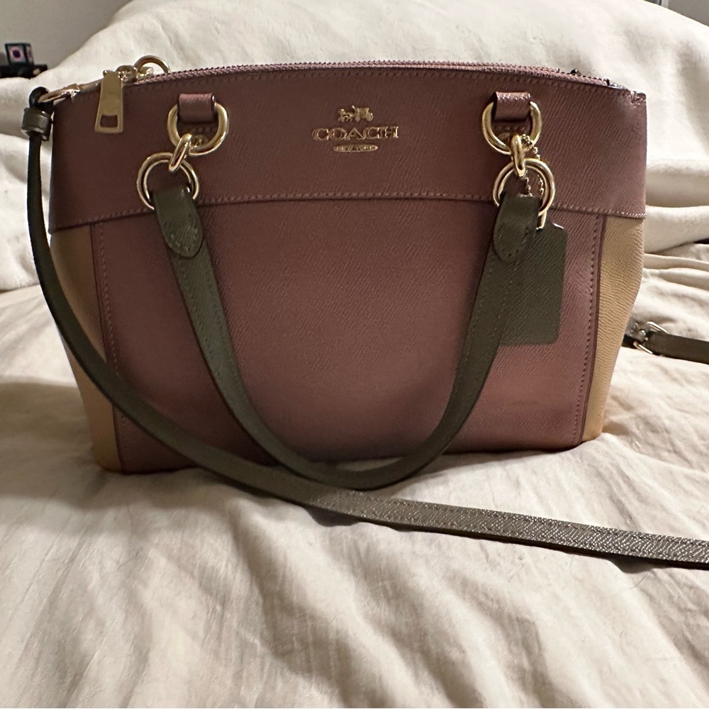 Coach Pink and Tan Women's Bag - Picture 2 of 4